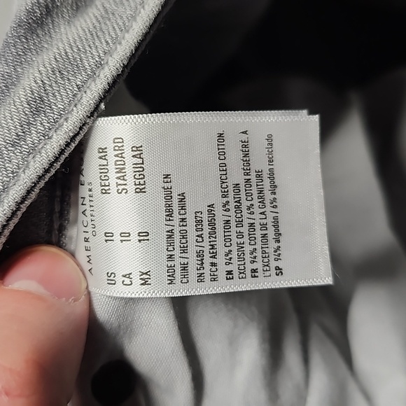 American Eagle gray size 10 comfort stretch highest rise boyfriend jeans - Picture 7 of 7